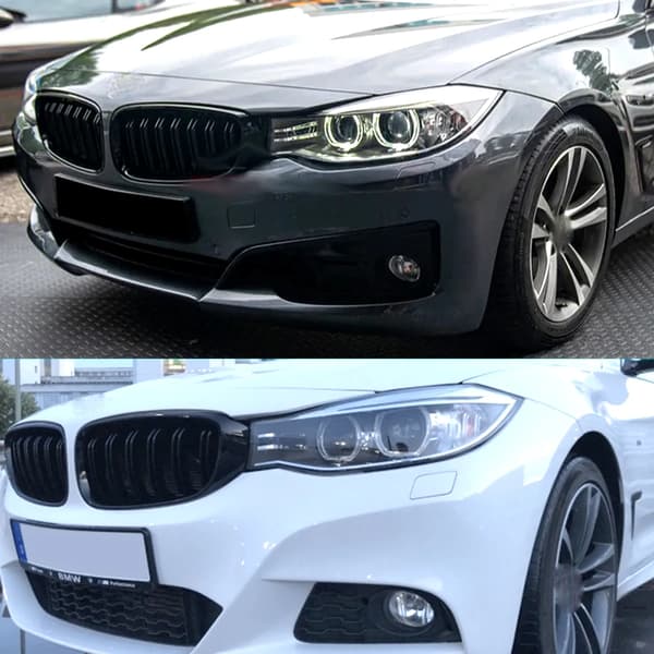 Frontbumpergrill, Holdbart ABS-plast, Nem installation,Dobbelt Slats