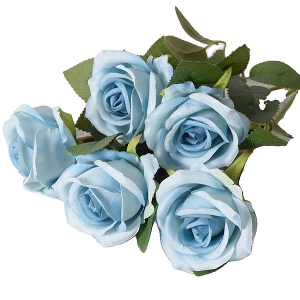 Kunstig Rosenbuket, Elegant Blomsterdesign, Alsidig til Begivenheder,Blå