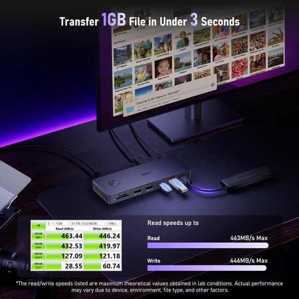 USB Hub, 13 porte, 4K video output,13 IN 1