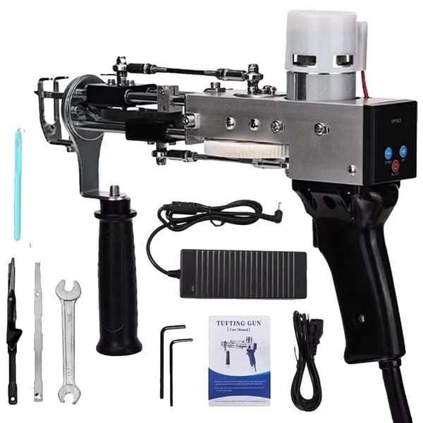 Tuftingpistol, Elektrisk, Justerbar Hastighet,2 i1 EU PLUG