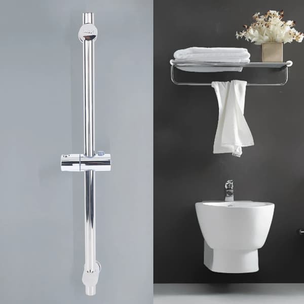 Brusejern, Justerbar Højde, Moderne Design,Sølv, 66cm