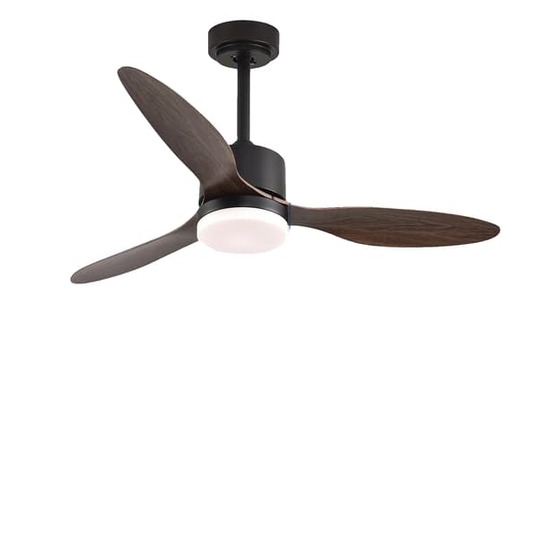 Loftventilator, Smart Kontrol, Justerbart Lys,Mørkebrun-42 inches