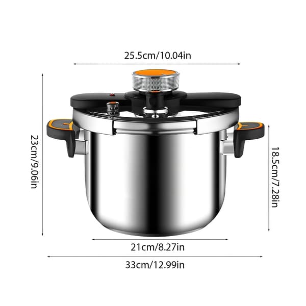 Trykkoger, 8L kapacitet, sikkerhedslåsefunktioner,8L