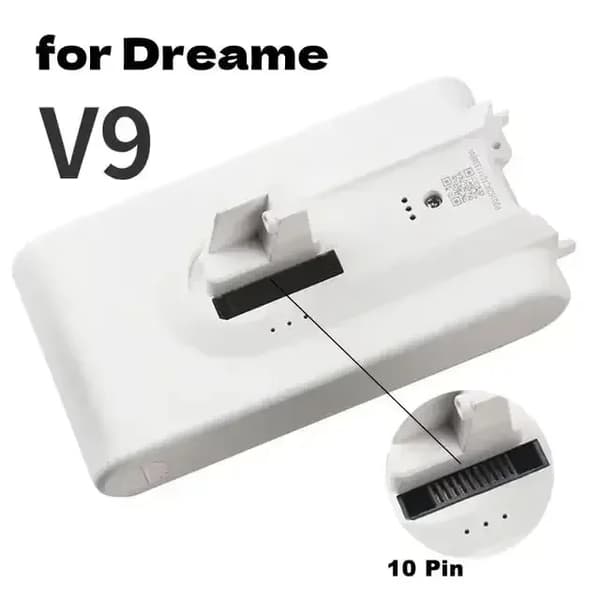 Dreame Dammsugare Batteri, 5000mAh Kapacitet, 25.2V Spänning,V9
