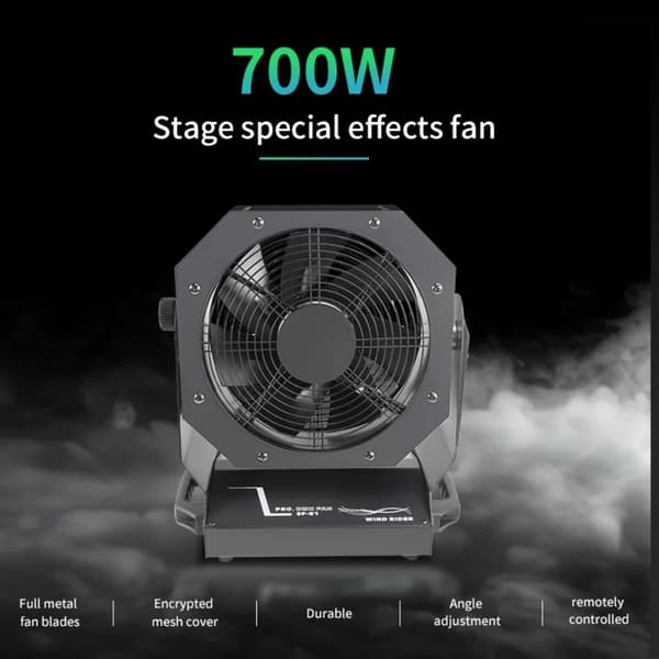 Scenfläkt, Variabel hastighetskontroll, 700W effektutgång,220v