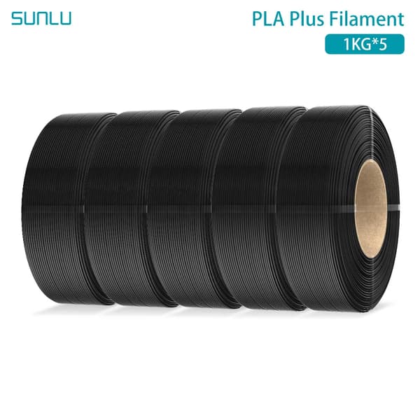 3D-printer filament, PLA+, 1,75 mm diameter,Sort
