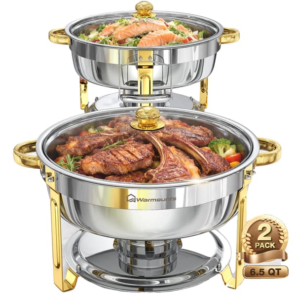 Chafing Dish, 6 Quart Kapacitet, Elegant Design,2PCS