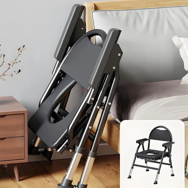 Fällbar Badrumsstol, Bärbar Design, Säkerhetsfunktioner,svart