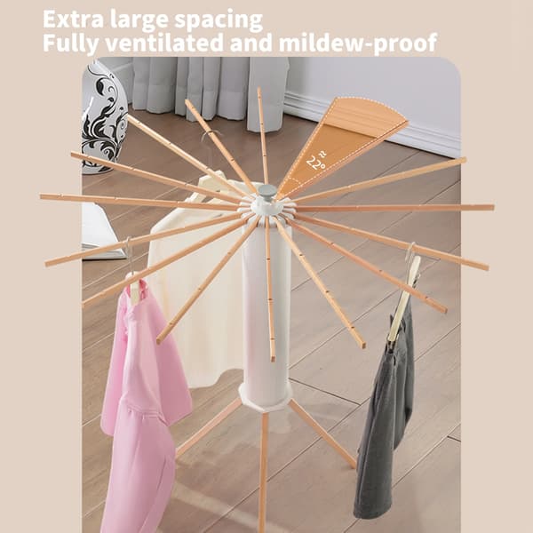 Klädtorkställning, Fällbar Design, Hög Lastkapacitet,VIT, 10