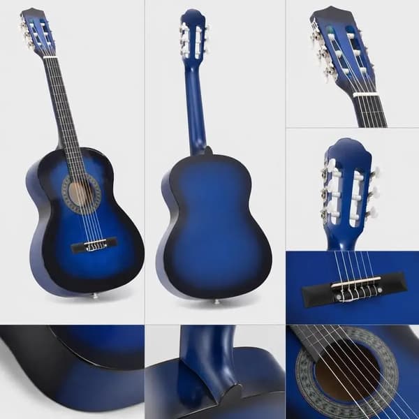 Klassisk Gitarr, Lönnträ Konstruktion, Lätt att Spela,Blå