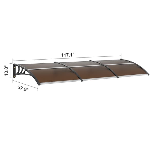 Markiser, UPF 50+ Solbeskyttelse, Holdbar Polycarbonat Design,40x120 Brun