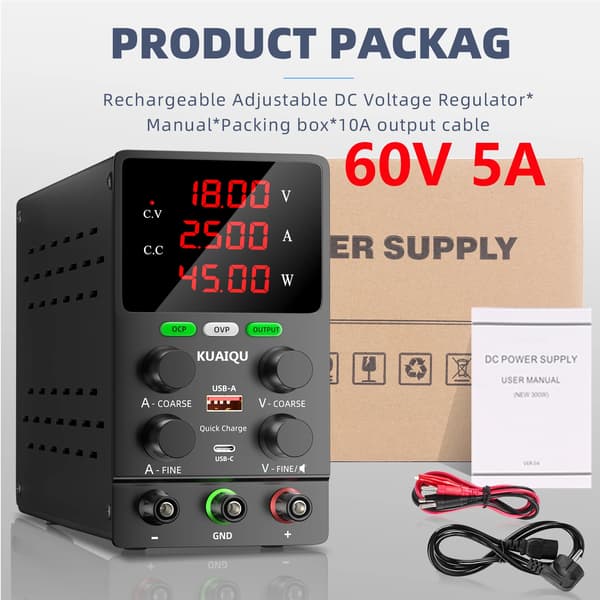 Strömförsörjning, Justerbar Spänning, Säker Drift,220V EU PLUG-b, 60V 5A
