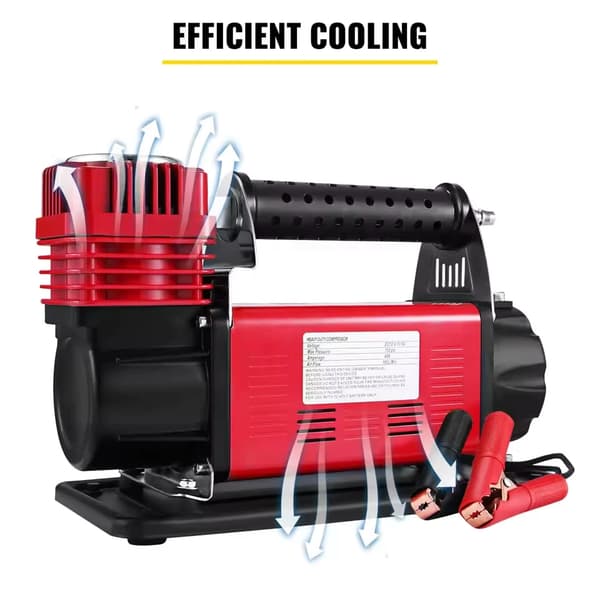 Luftkompressor, 160L/min kapacitet, 150 PSI tryck,EU, Röd