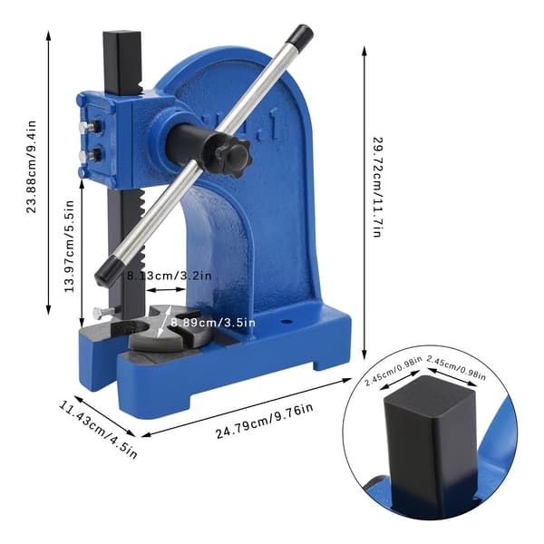 Manuell Arborpress, Hög Lastkapacitet, Ergonomisk Design,Blå