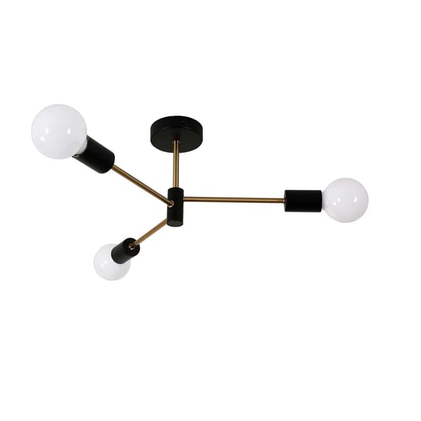 Loftlampe, Moderne Design, 3 Lyskilder,sort
