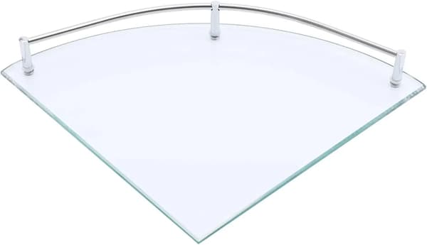 Hjørneglas hylde, vægmonteret, holdbart design,Klar