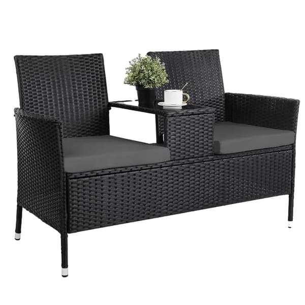 Trädgårdsmöbler, Rattanmaterial, Modern design, Svart