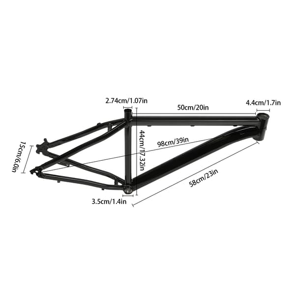 Mountainbike Ramme, Aluminiumlegering, Nem Installation,sort