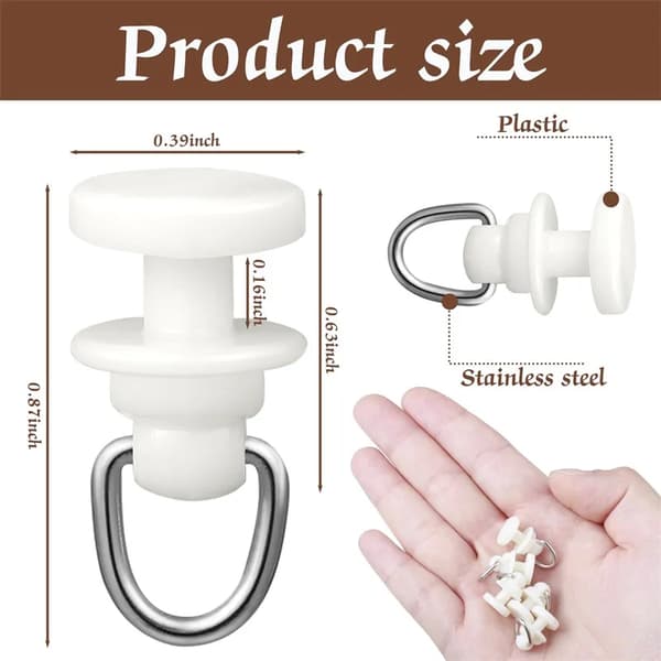 Gardinstangs glide, holdbare plastik, nem installation,100pcs