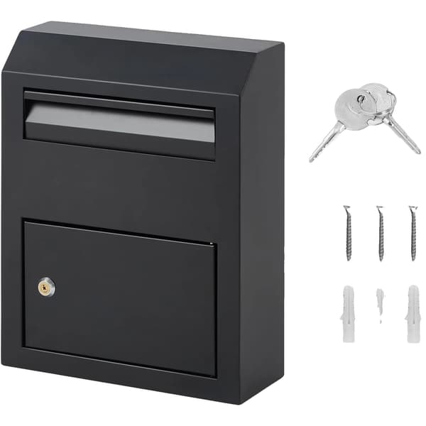 Nøgleaflæsningsboks, Metal Konstruktion, Vandtæt Design,Sort