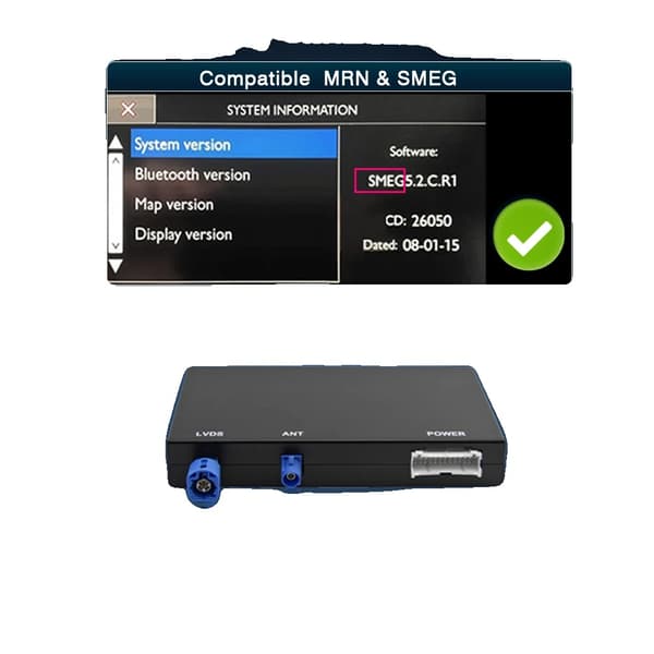 Trådløs Carplay Android Auto, Multi-Format Video Support, Forbedret Lydkvalitet,For "SMEG" & "MRN" Modul