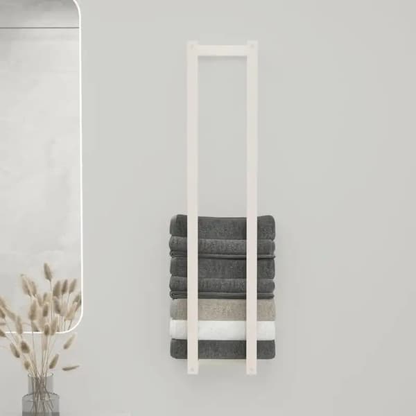 Håndklædeholder, Holdbart Aluminiumlegering, Nem Montering,Hvid