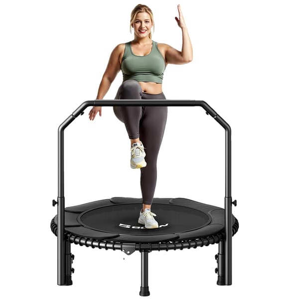 Trampolin, Foldbart Design, Justerbare Håndtag,40INCH