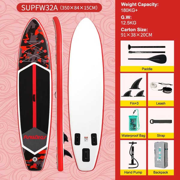 Stand Up Paddle Board, Stor Oppustelig, Multifunktionelt Design,Rød