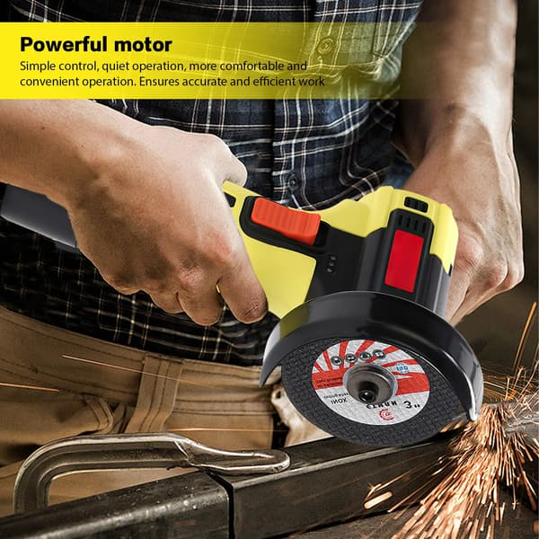 Vinkelslip, Borstlös motor, Kompakt design, EU, Set-2 batterier