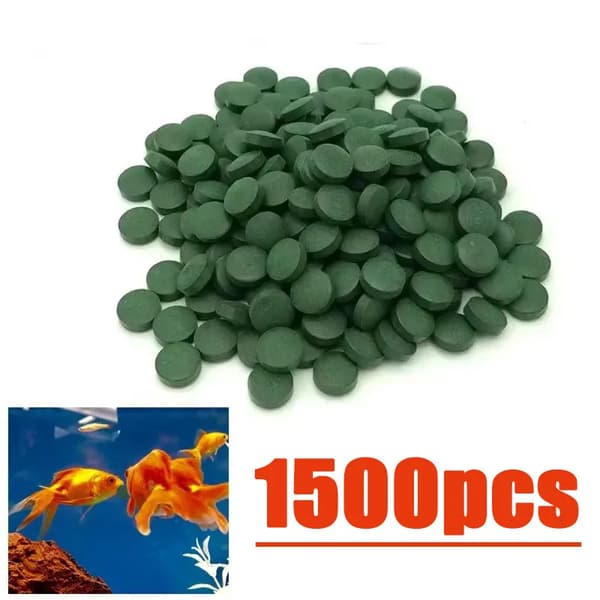 Spirulina Tabletter, Näringsrik Formulering, Lättlöslig Foder,1500pcs