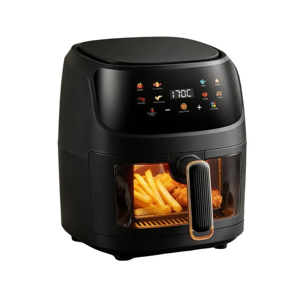 Luftfritös, 8-i-1 Multikokare, LED Touchskärm,Svart