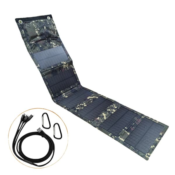 Solpanel, Foldbart Design, Høj Effektivitet Opladning,camouflage 60W