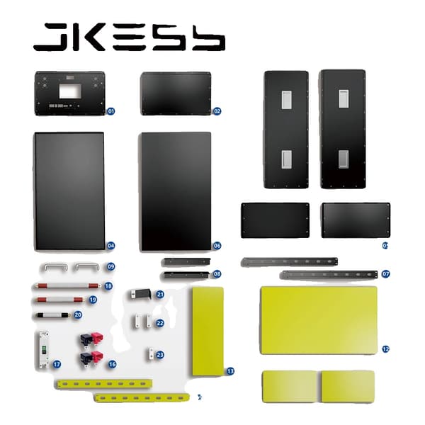 Batterikit, 51.2V Litiumjärnfosfat, Integrerad BMS,JKLU010D