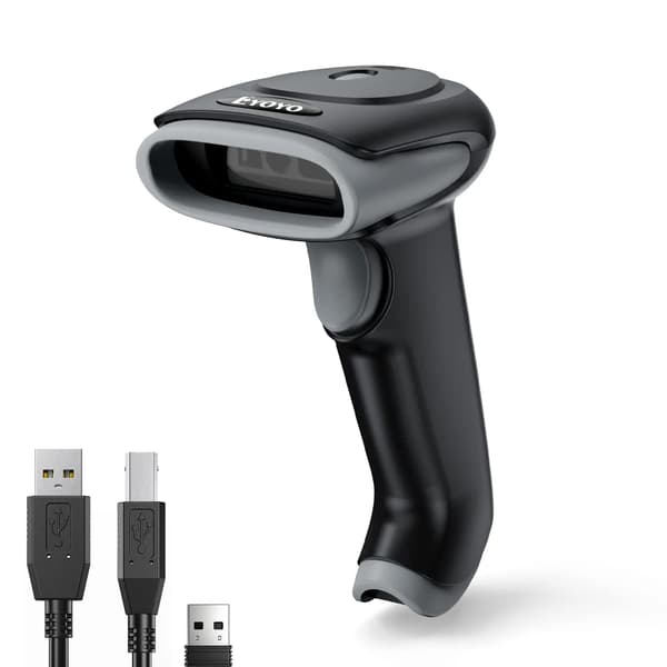 Stregkodescanner, Bluetooth og USB-forbindelse, Hurtig scanningshastighed,HVID