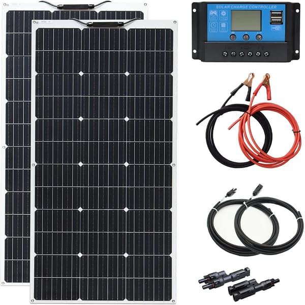 200W Solpanel Kit, Monokristallin Effektivitet, Flexibel Design,200W solkit