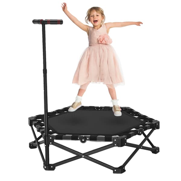 Trampolin, Justerbar Højde, Holdbar og Stabil Design,A