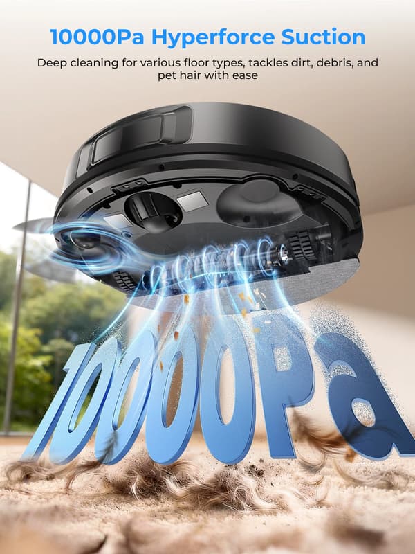 Robotstøvsuger, Poseløs Design, Smart Navigation,Laresar L30