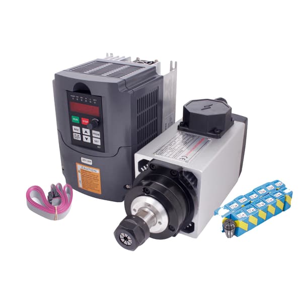 Luftkyld spindelmotor, 3 kW effekt, hög precision,med VFD och collet