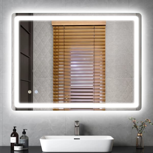 LED Badrumsspegel, Dimbar Smart Belysning, Dimfri Funktion,60x80CM Ingen tid