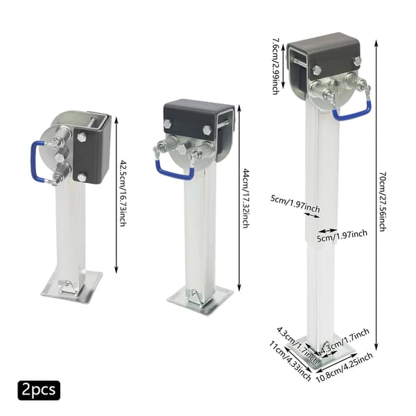 Stabiliseringsjack, 1500 kg kapacitet, Justerbar design,Silver