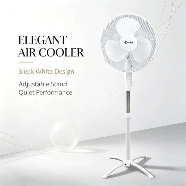 Gulvventilator, Oscillerende Design, Energi Effektiv,HVID
