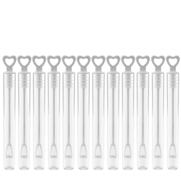 Boblevand, Mini Hjerteform, Ideel til Fester,HVID, 50PCS
