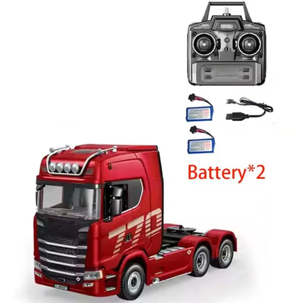 Fjärrstyrd Traktorlastbil, 1:18 Skala, Multifunktionalitet,Traktor Röd 2B