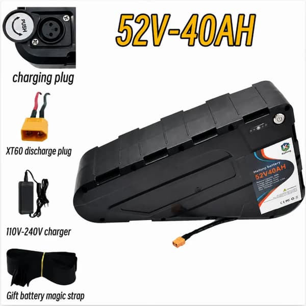 Batteripack, Litium-Ion, Hög Energitäthet,52V 40Ah-XT60
