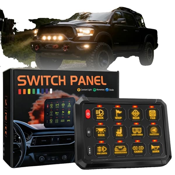 RGB Väggpanel, Appkontroll, Touch Switch,12 gäng (Ingen APP)