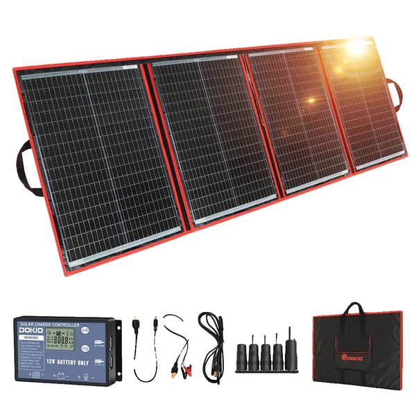 Solpanel, Bærbar Foldbar, Høj Effektivitet,18V 195W