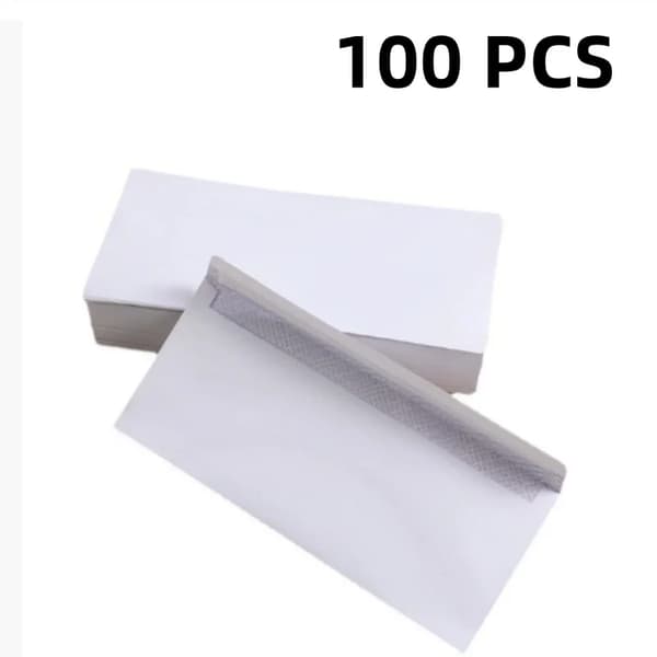 Vindueskuvert, Selvklæbende, Passer til A4-papir,100pcs