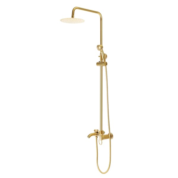 Duschset, 360° Rotation, Höjdjusterbar,Guld