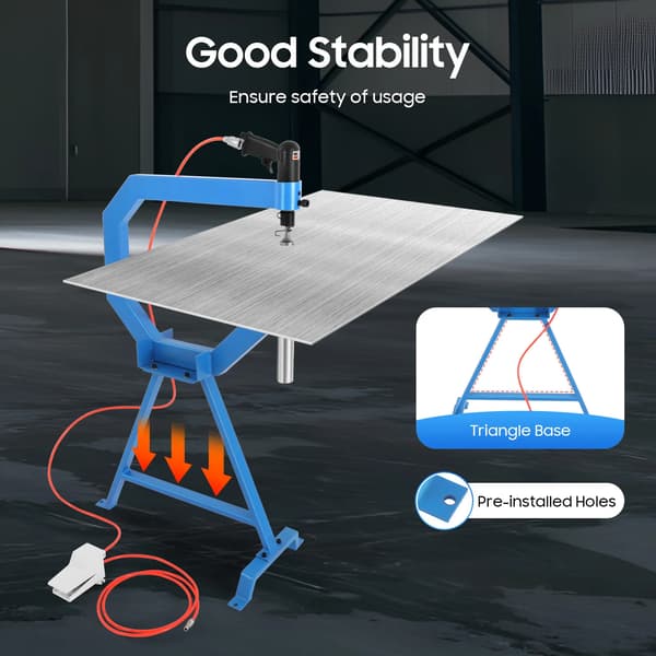 Pneumatisk Planeringshammare, Ergonomisk Design, Inkluderar 3 Ambossformar,Blå