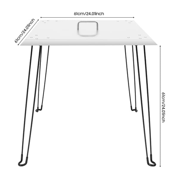 Eldstad Värmeskydd, Rostfritt Stål, 61*61*61cm, Kompatibel med Runda/Rektangulära Eldstäder, Fällbar Design, 7kg Vikt